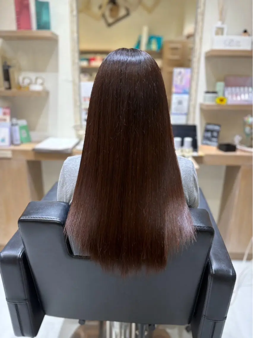 ロング カラー ヘアカラー トリートメント 🎀ゆづき❤️‍🔥 透明感カラー🧡のヘアスタイル