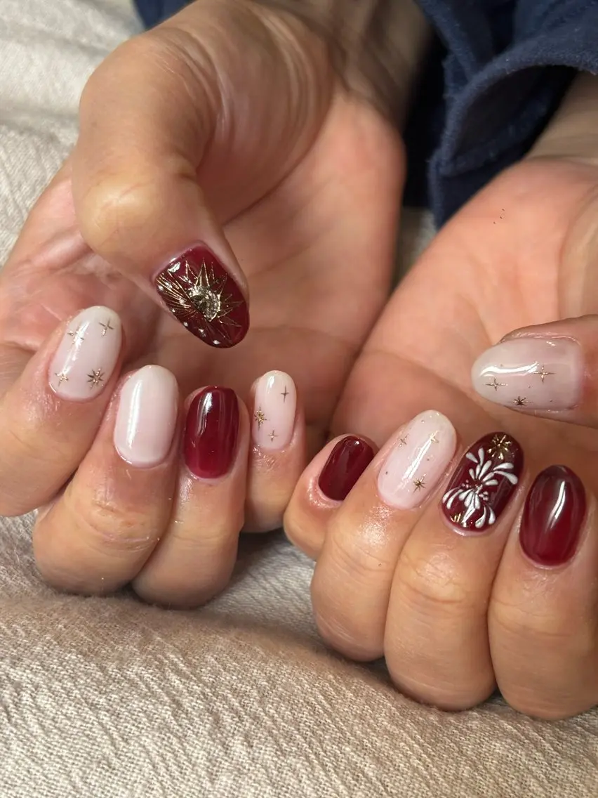 ネイル 手描き🌸ニュアンス monny nailのネイルデザイン