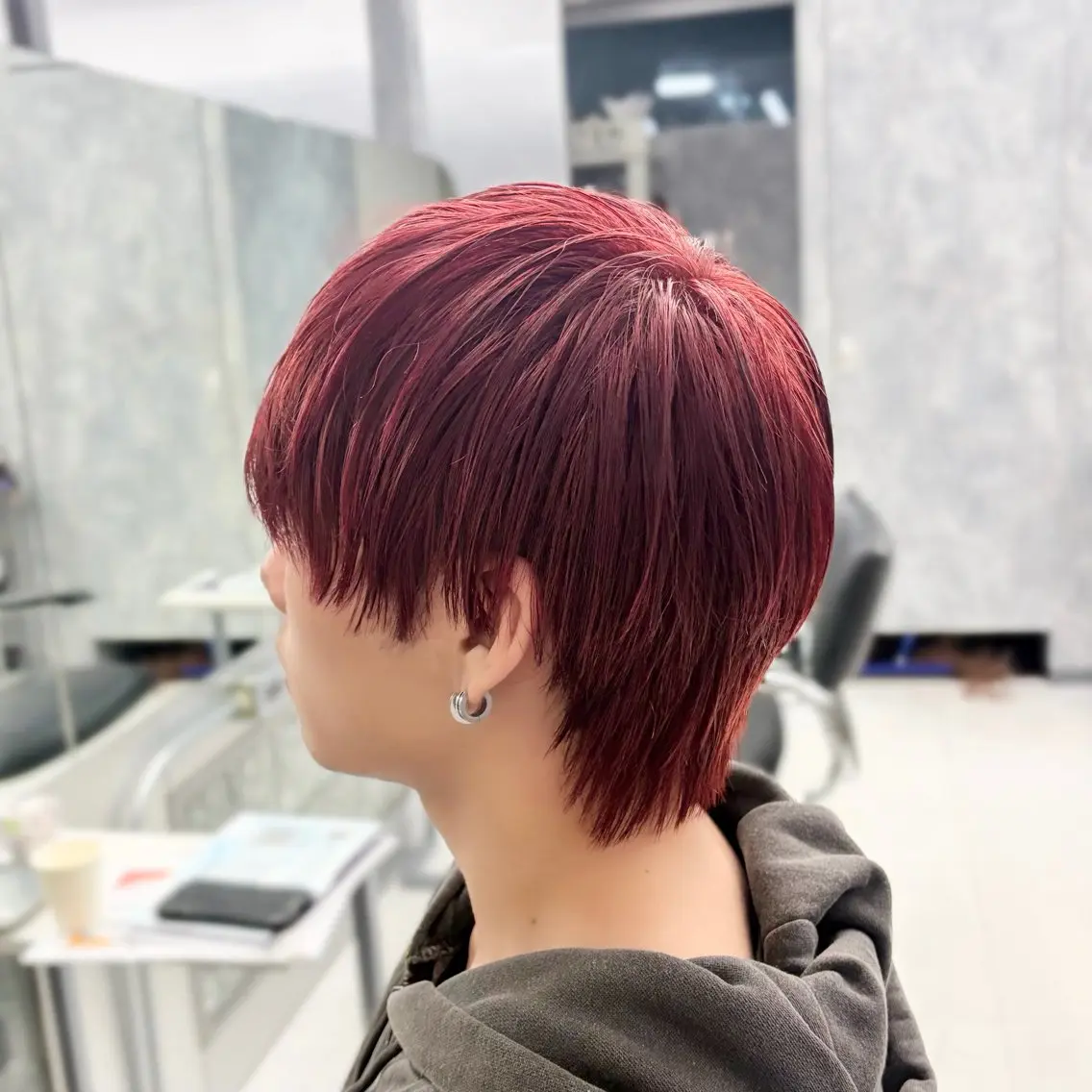 ミディアム カラー カット ヘアカラー トリートメント ʜᴀʀᴜᴋᴀ♱メンズ ウルフ/ブリーチのヘアスタイル