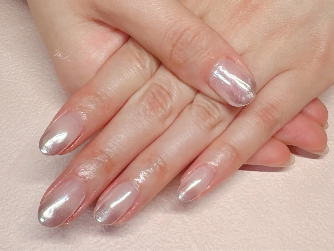 ネイル ジェルネイル グラデーション キラキラネイル ミラーネイル オフィスネイル T&A nailのネイルデザイン
