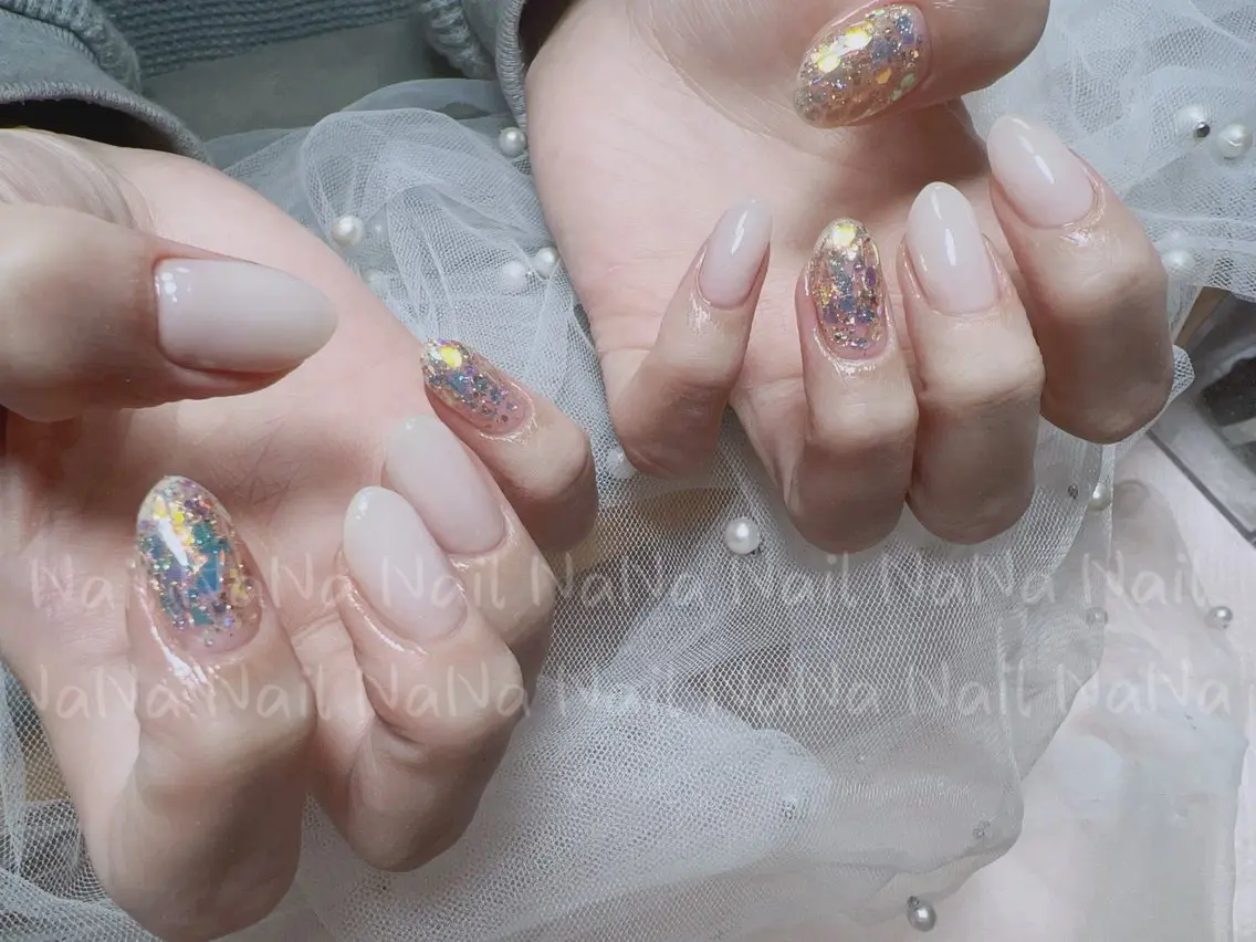 ネイル 韓国ネイル ラメ(グリッター) ハンドネイル Nail NaNaのネイルデザイン
