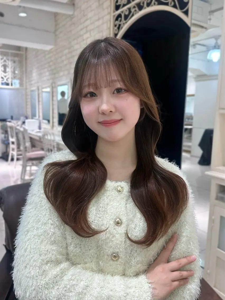 ロング カラー ヘアカラー トリートメント 髪質改善艶カラー🩶 Nanako ⟡.·のヘアスタイル