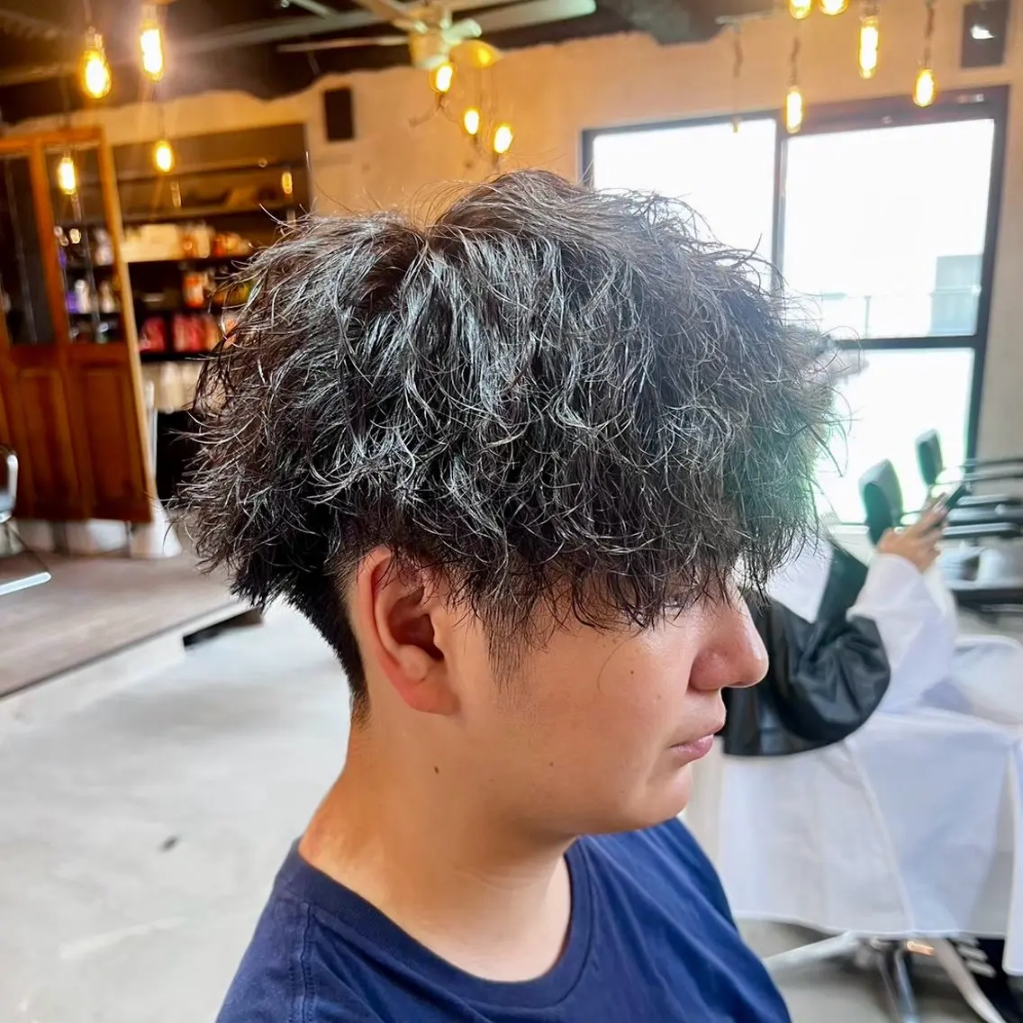 ショート パーマ メンズ シャドウ ツイスパ ニュアンスおがたのヘアスタイル