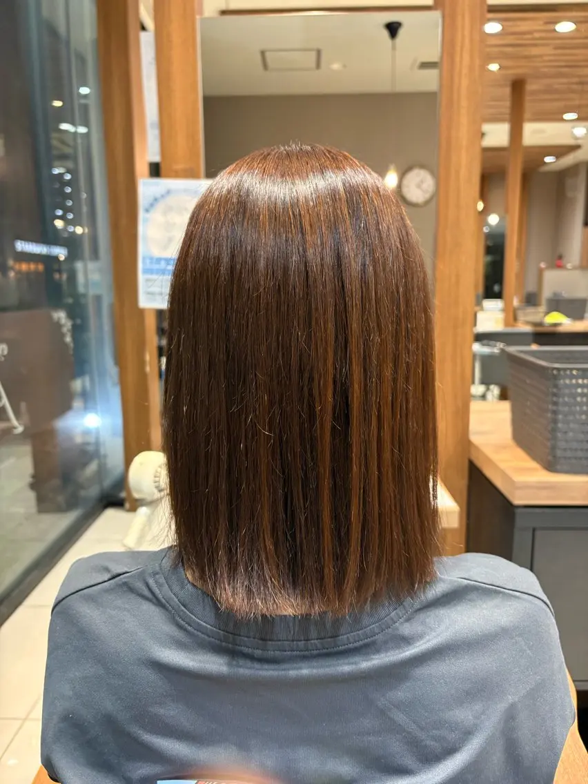 ミディアム 縮毛矯正 大賀 和希🌱のヘアスタイル