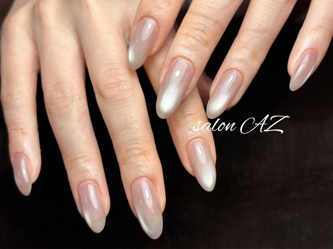 ネイル アートネイル 長さ出し フットネイル フレンチネイル ジェルネイル salon AZのネイルデザイン