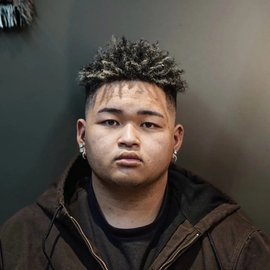 ショート パーマ メンズ メンズブリーチ 刈り上げ カット パーマ 💈PRO SHOP WAVE 望愛💈のヘアスタイル