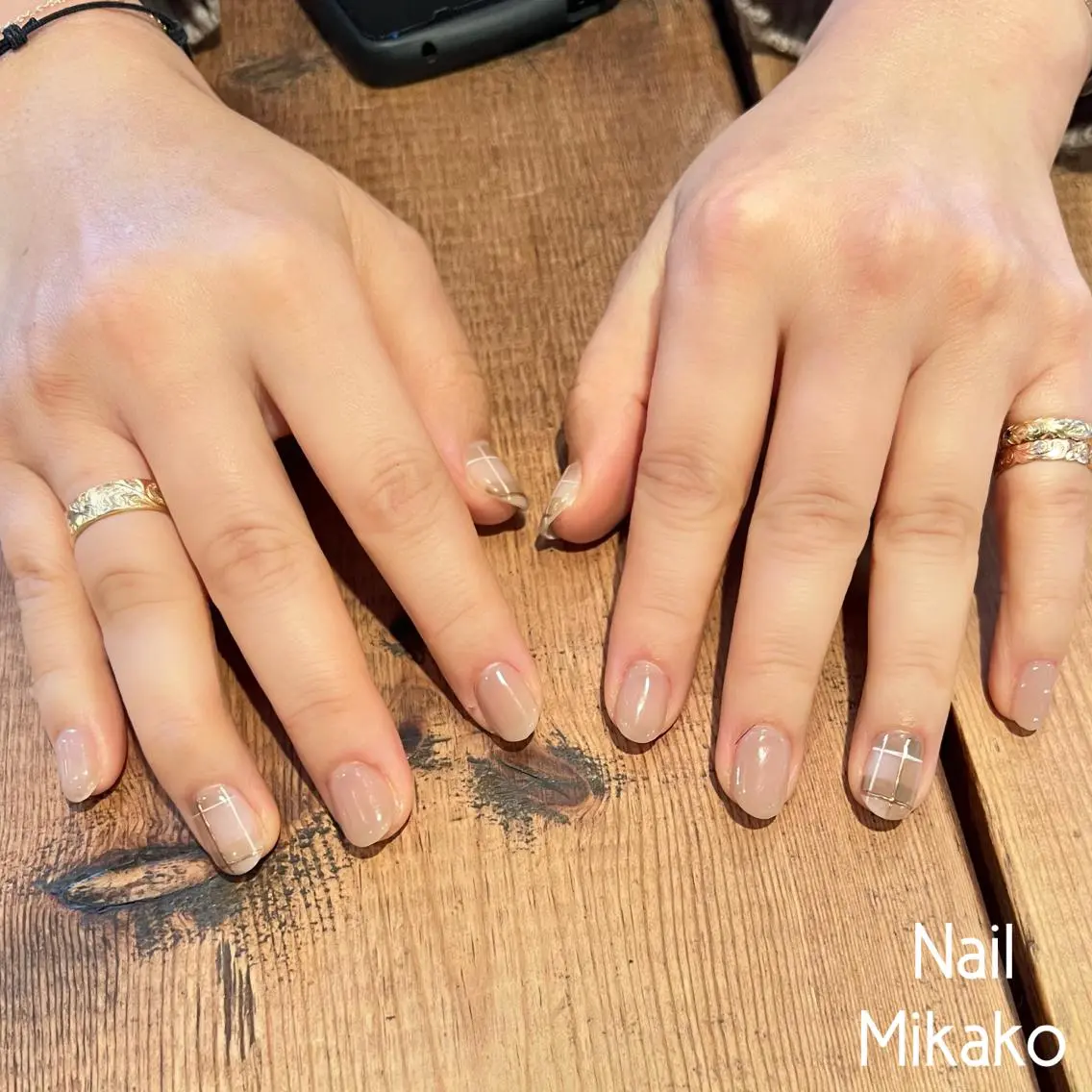 ネイル ブラウン 冬ネイル Nail Mikakoのネイルデザイン