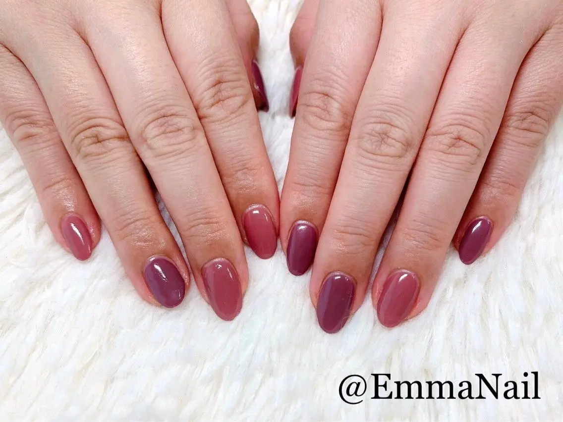 ネイル ワンカラーネイル ハンドネイル salon EM&A emiのネイルデザイン