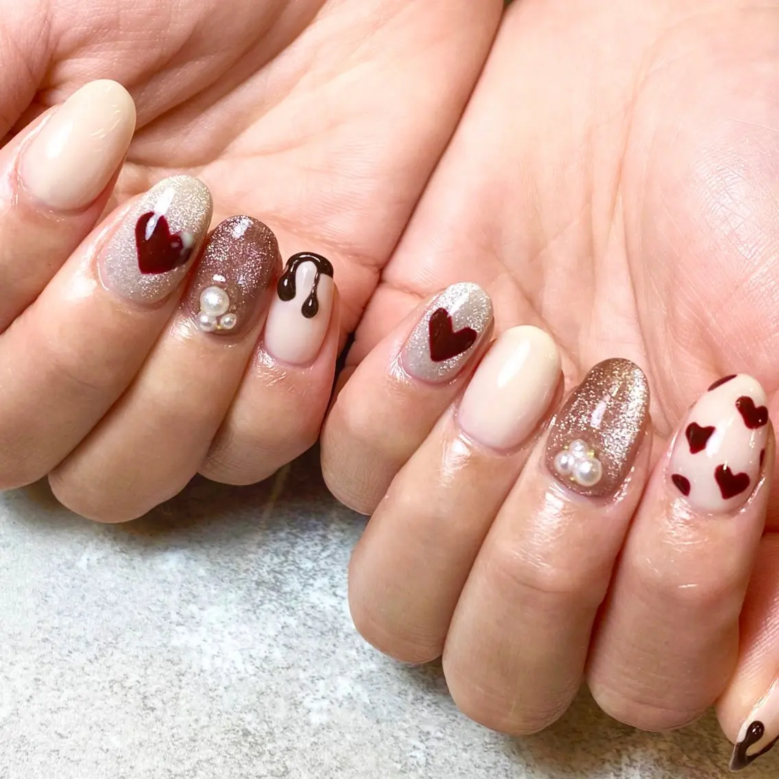 ネイル バレンタイン Narumi nailのネイルデザイン