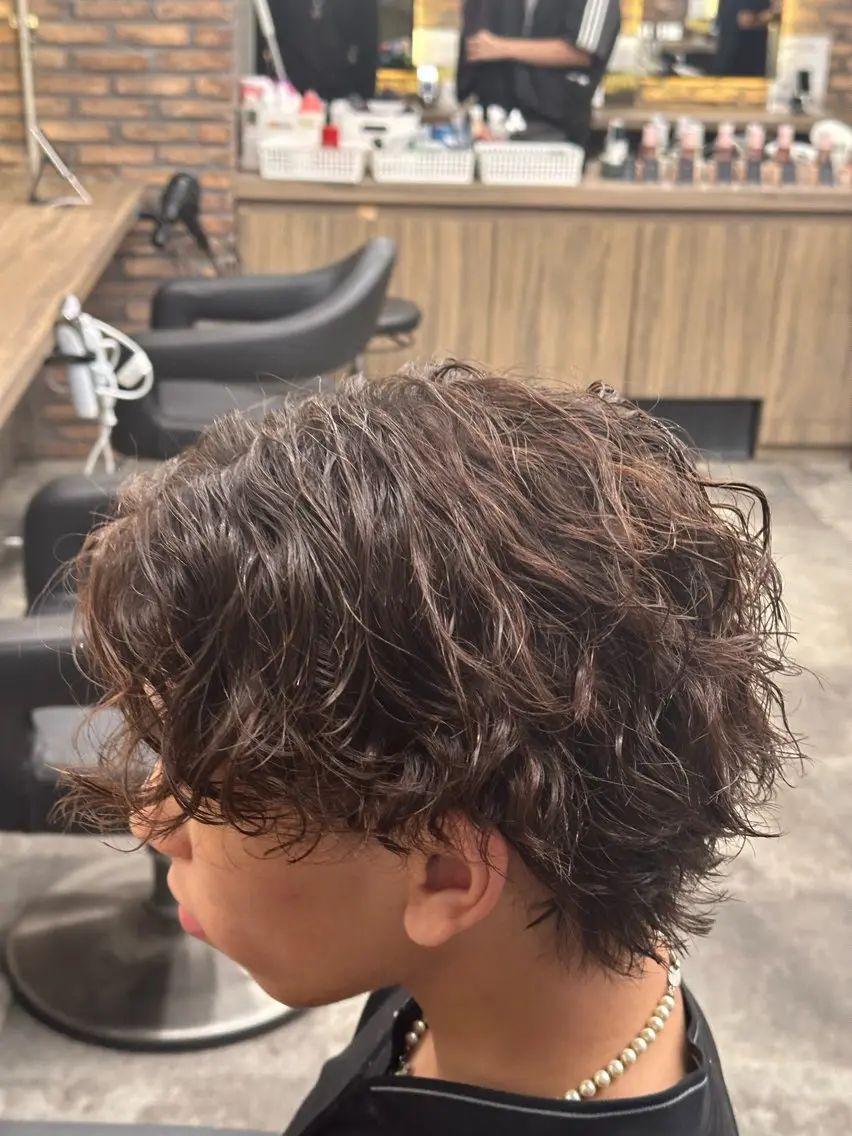 ミディアム パーマ メンズ カット パーマ 【横浜メンズ特化】 海外風パーマ/トムのヘアスタイル