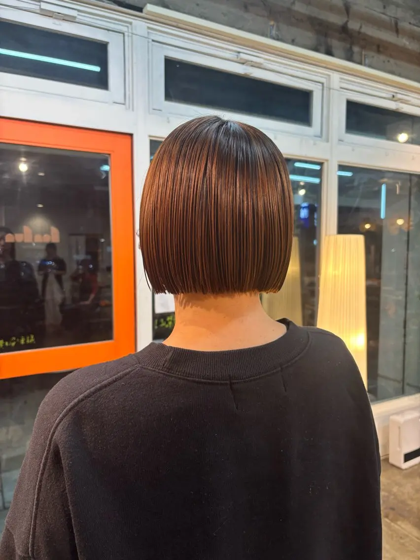 ミディアム ボブ カット のどか 縮毛矯正/ショートのヘアスタイル
