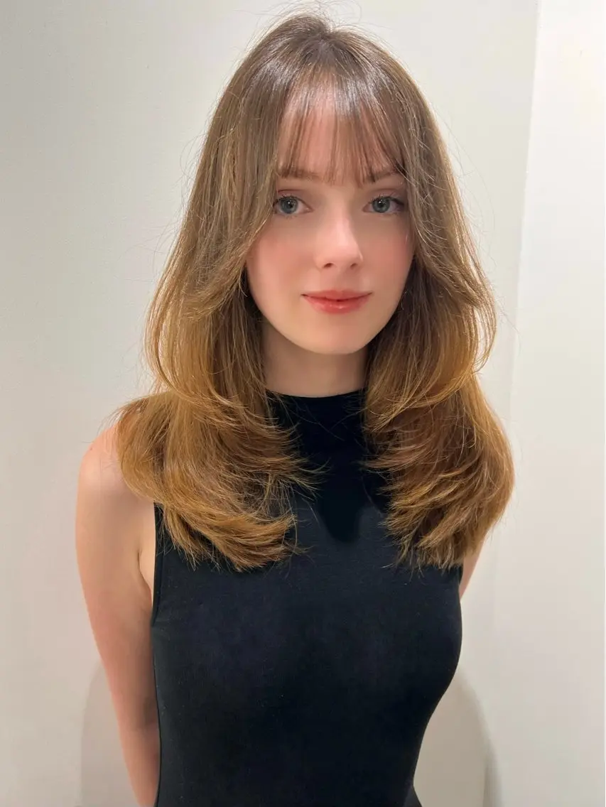 セミロング ボブ レイヤーカット 新宿❤︎ヘアセット ♡YUME🍀のヘアスタイル
