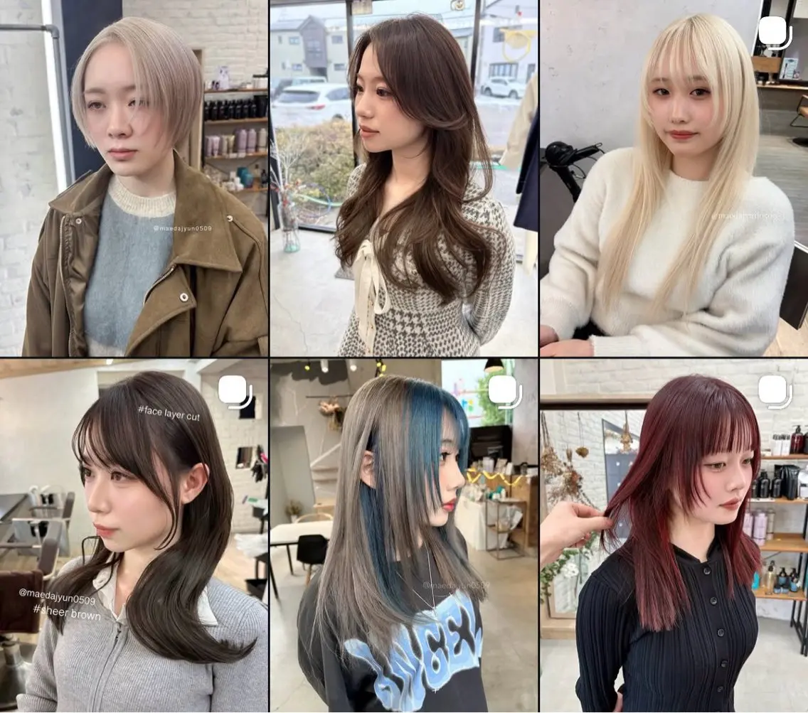 ミディアム カラー 透明感カラー 顔まわりレイヤー 髪質改善 韓国風ヘア レイヤーカット カット ヘアカラー 🏆ABEMAモテ髪 優勝🏆/junのヘアスタイル
