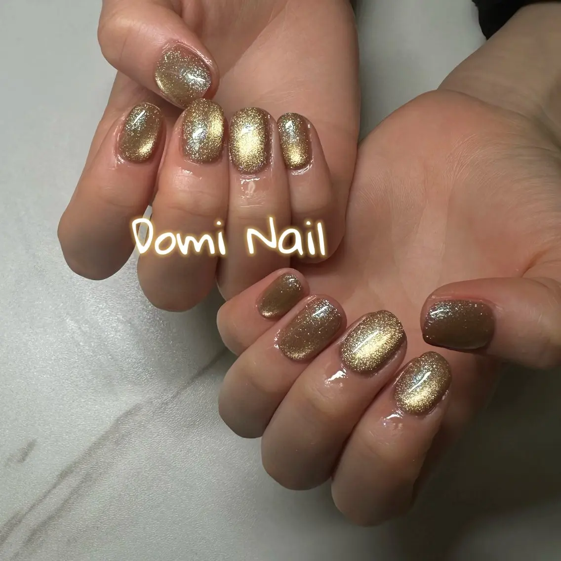 ネイル マグネットネイル マグネットワンカラー ワンカラーネイル ハンドネイル Domi Nail Salonのネイルデザイン