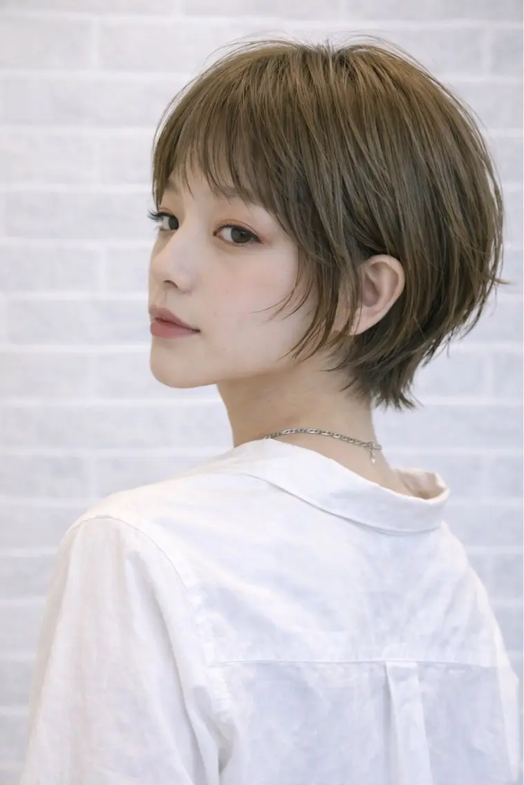 ショート ショートヘア カット ヘアカラー トリートメント 齋藤 智佳のヘアスタイル