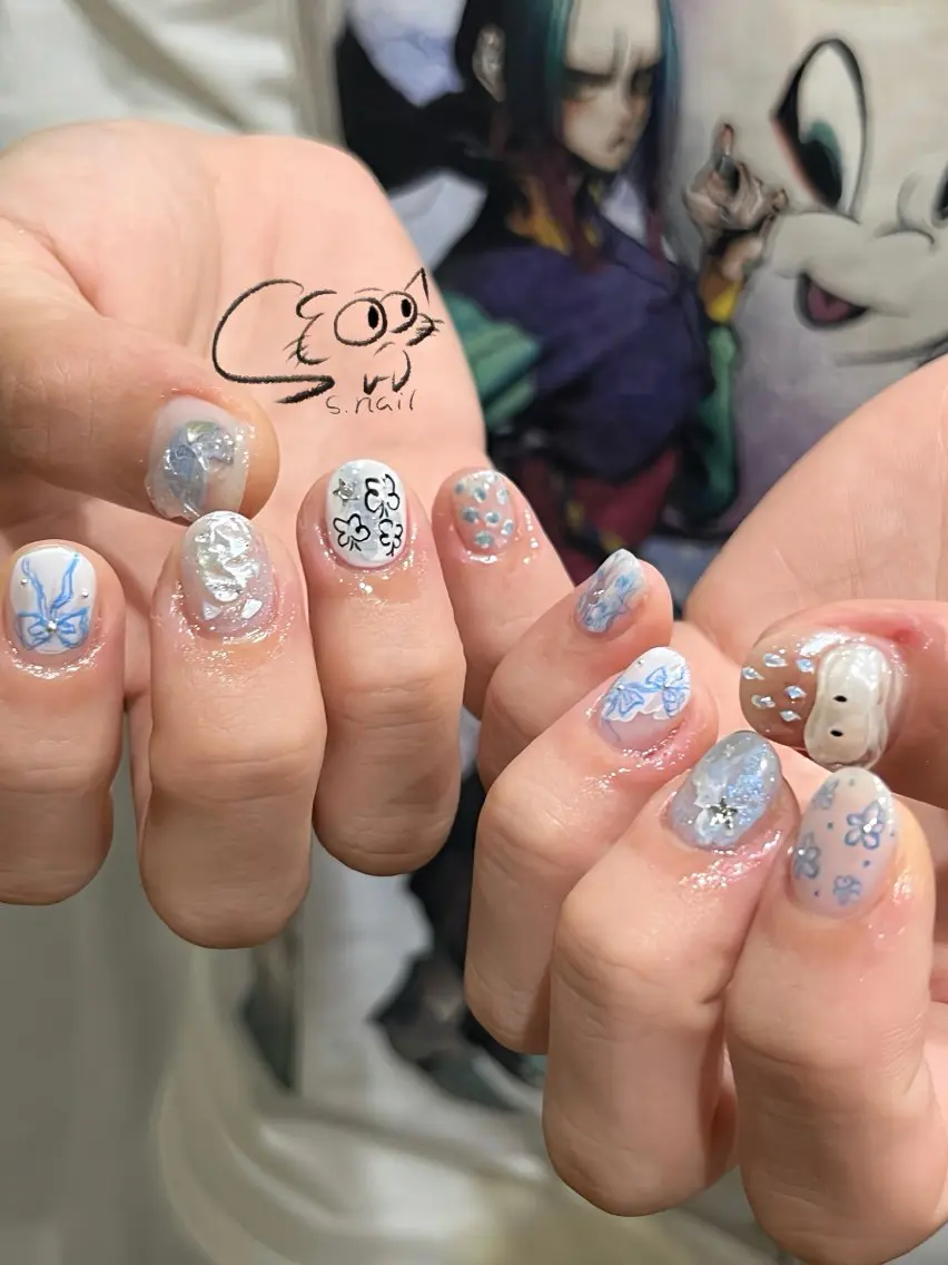 ネイル チークネイル フレンチネイル グラデーション マグネットネイル ワンカラーネイル S.nail _のネイルデザイン
