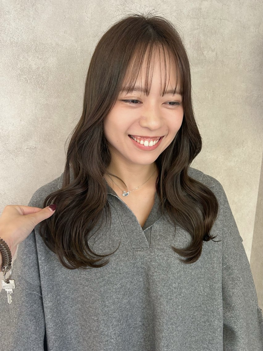 セミロング カラー わかまつ　ももみ 🕊️/ヘアセットのヘアスタイル