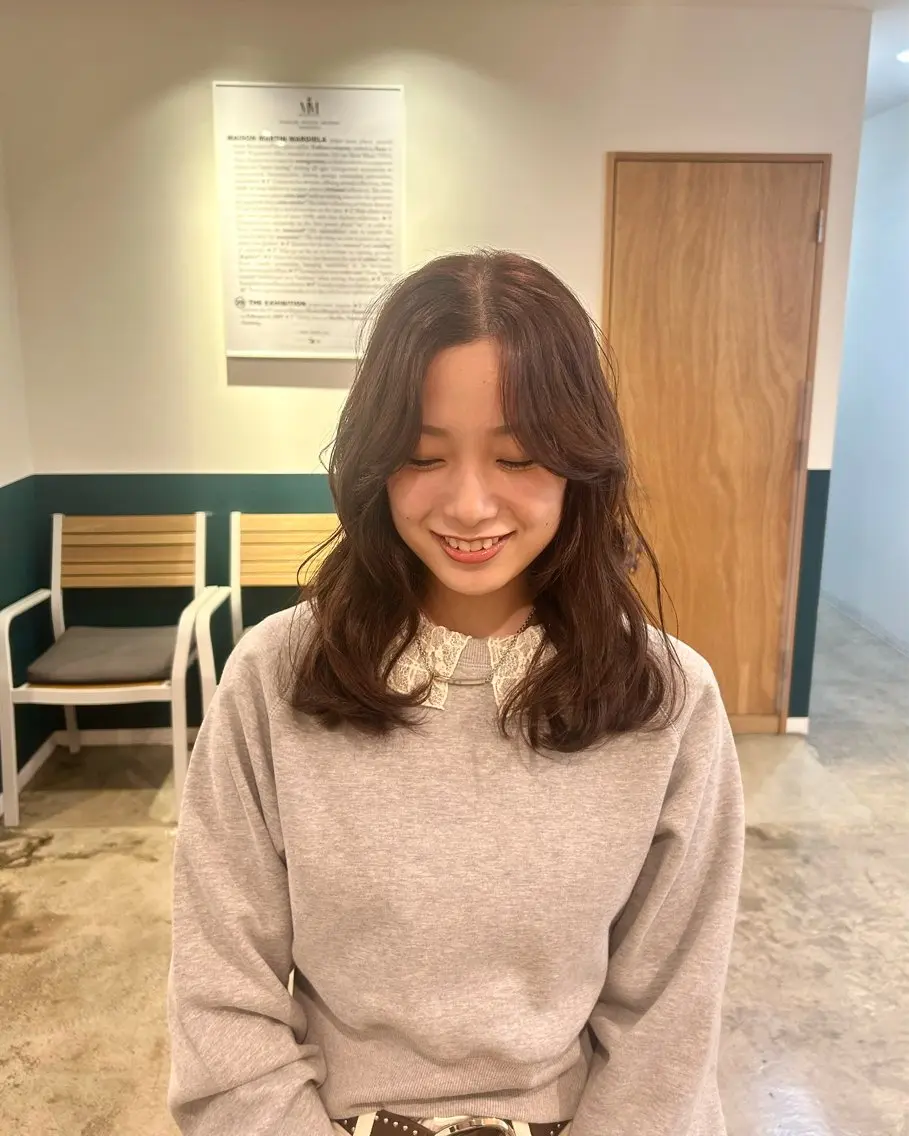 セミロング ヘアカラー mahiro🩰 hair braceのヘアスタイル