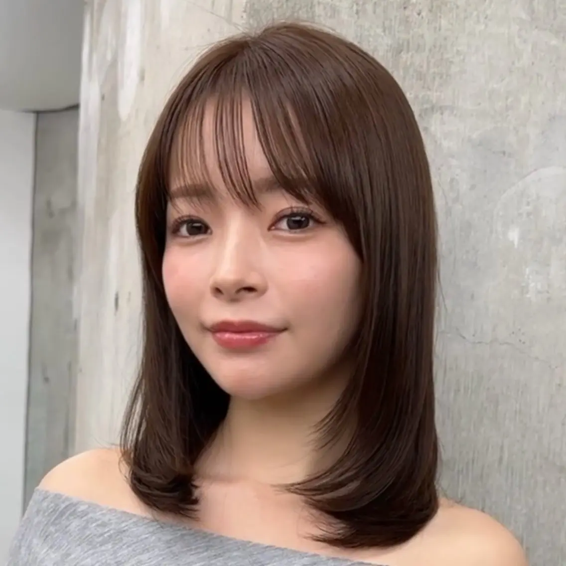 ミディアム カラー 顔周り✂️透明感 レイヤー/みっきーのヘアスタイル