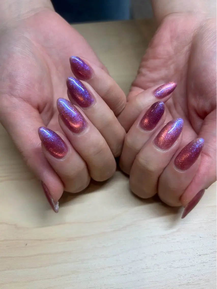 【お爪に優しい💅フィルイン込】ハンドマグネットorフラッシュネイル🌸の写真