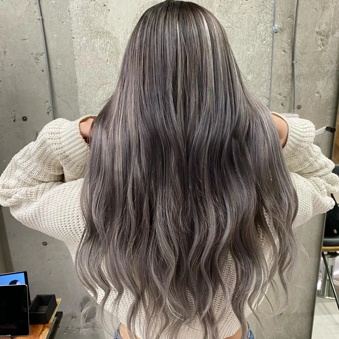 ロング カラー エクステ 🌈透明感カラー ✨松田龍也🌈のヘアスタイル