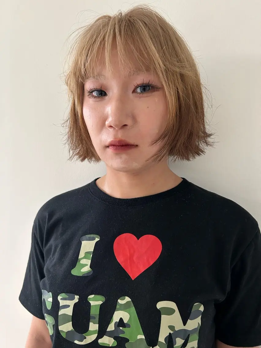 ショート カラー ヘアカラー トリートメント ケアパーマ/ケアブリ ーチdaisukeのヘアスタイル