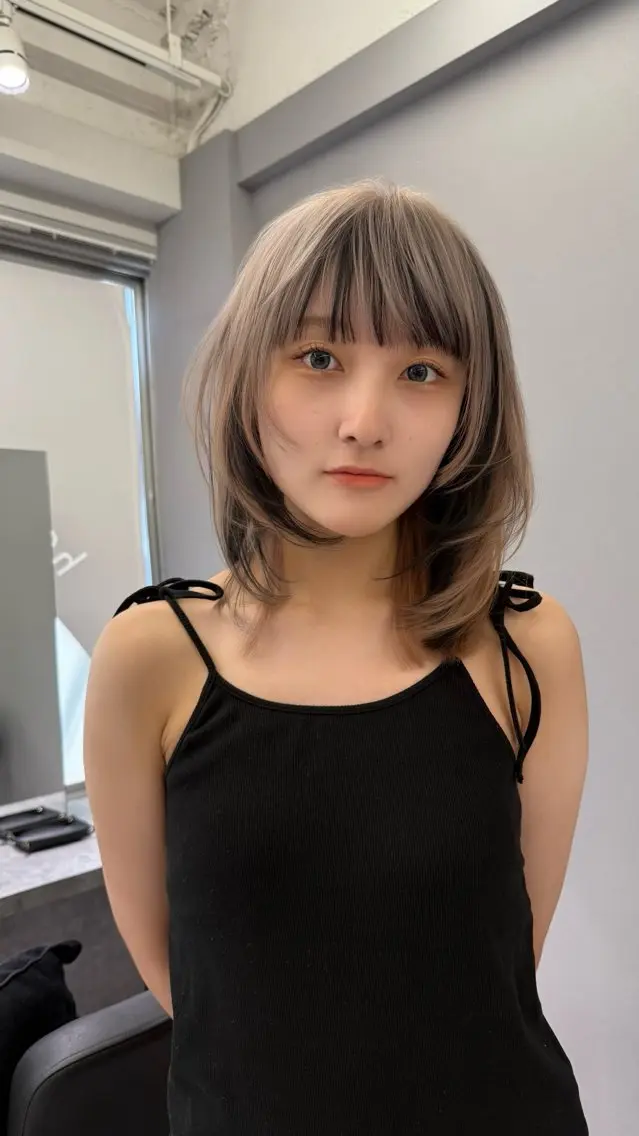 ミディアム レイヤーカット カット ヘアカラー トリートメント 江藤貴基 レイヤー カット【駅徒歩⑥歩】のヘアスタイル