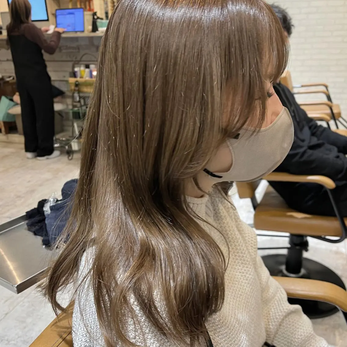 カット+透明感カラー+3stepトリートメント🧚の写真