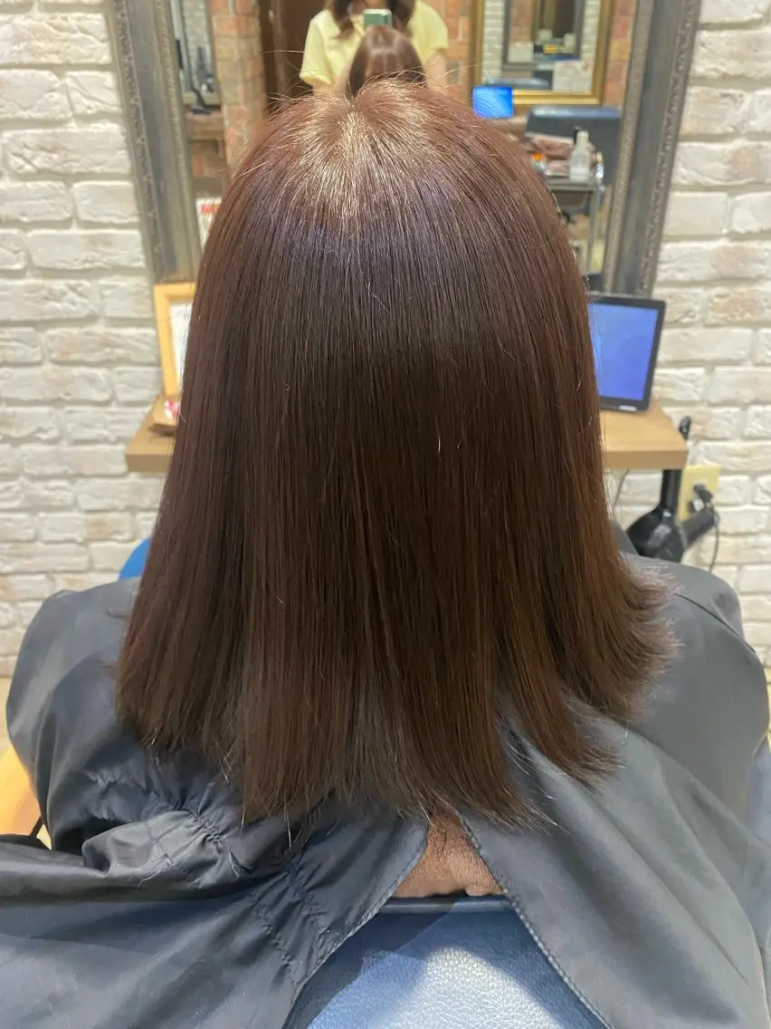 ミディアム カラー ブラウンカラー 💛透明感カラー✩⡱ nanakoのヘアスタイル