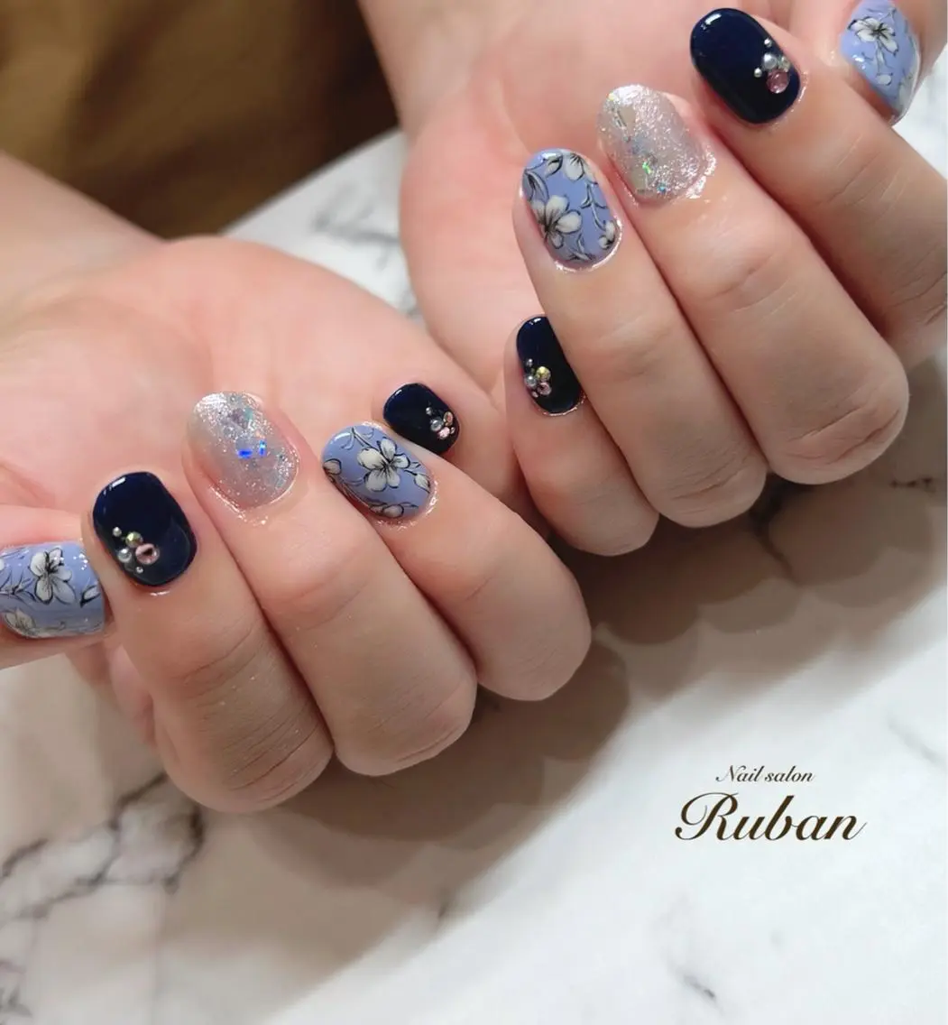 ネイル フラワーネイル Nail salon Rubanのネイルデザイン