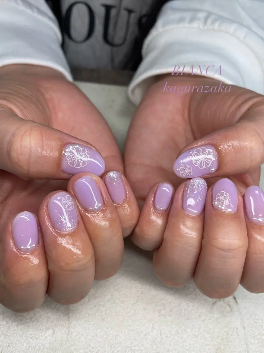 ネイル 持ち込み シンプルネイル Bianca 神楽坂 Matsuokaのネイルデザイン