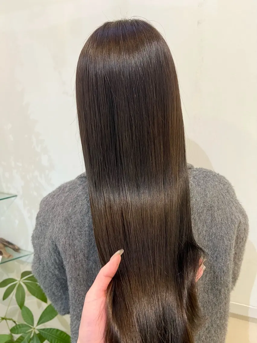 💐メンテナンスカット+透明感アディクシーカラー+3stepキューティクル補修トリートメント💐(ロング料金なし)の写真