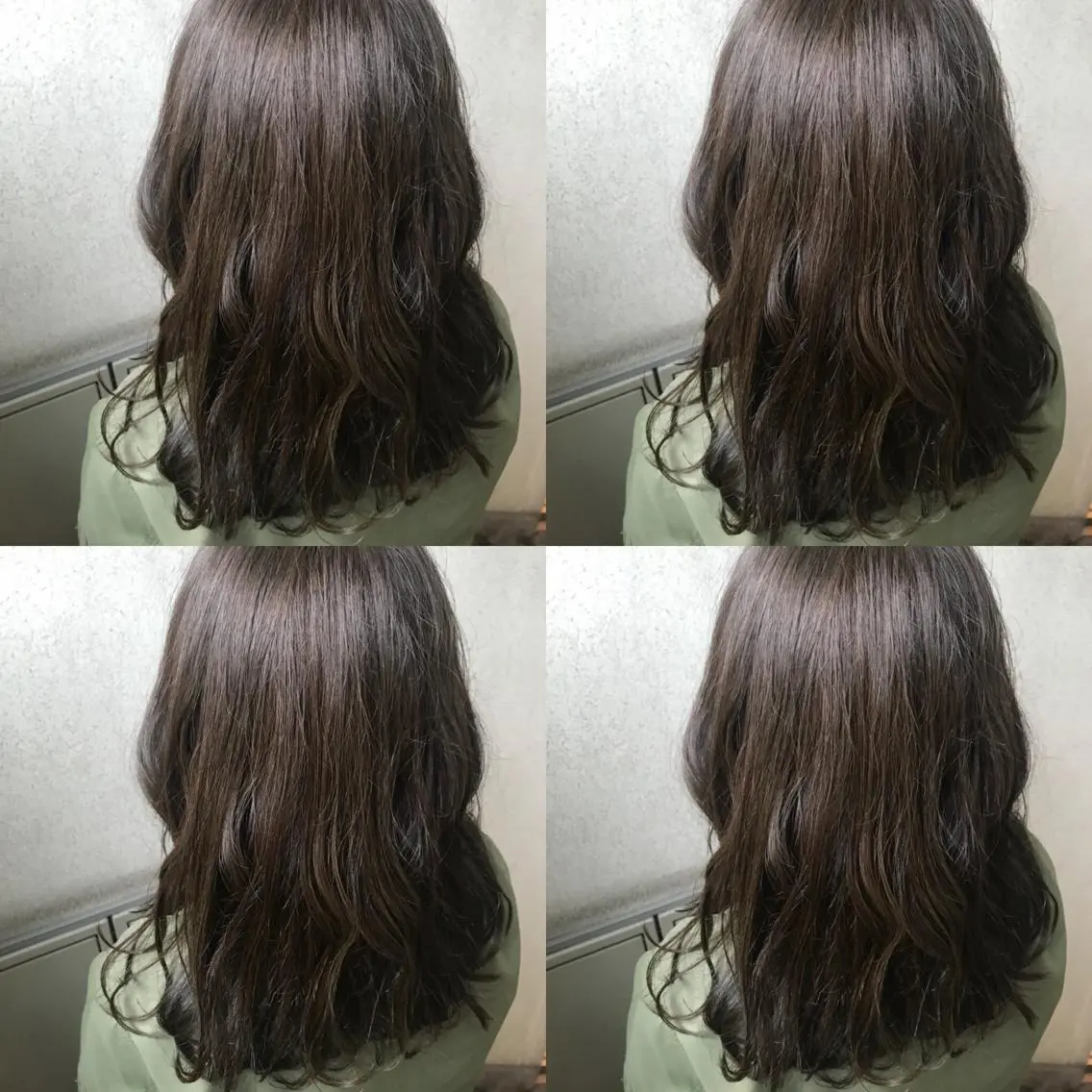 ミディアム カラー ヘアカラー 小栗 麻衣のヘアスタイル