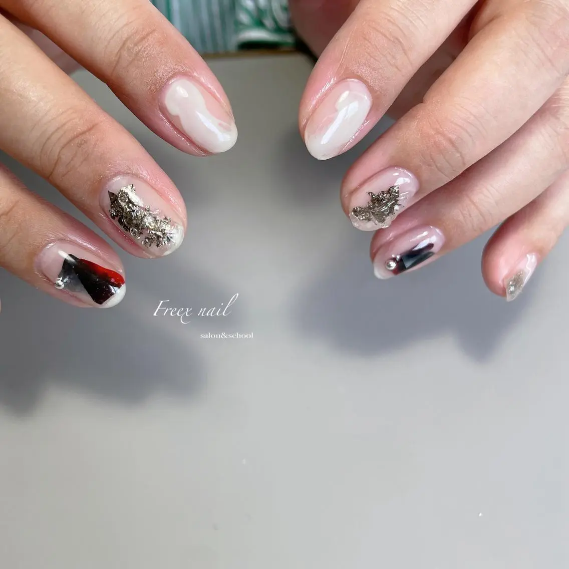 ネイル 持ち込み ハンドネイル フットネイル freex nail /ニュアンス/個性派のネイルデザイン