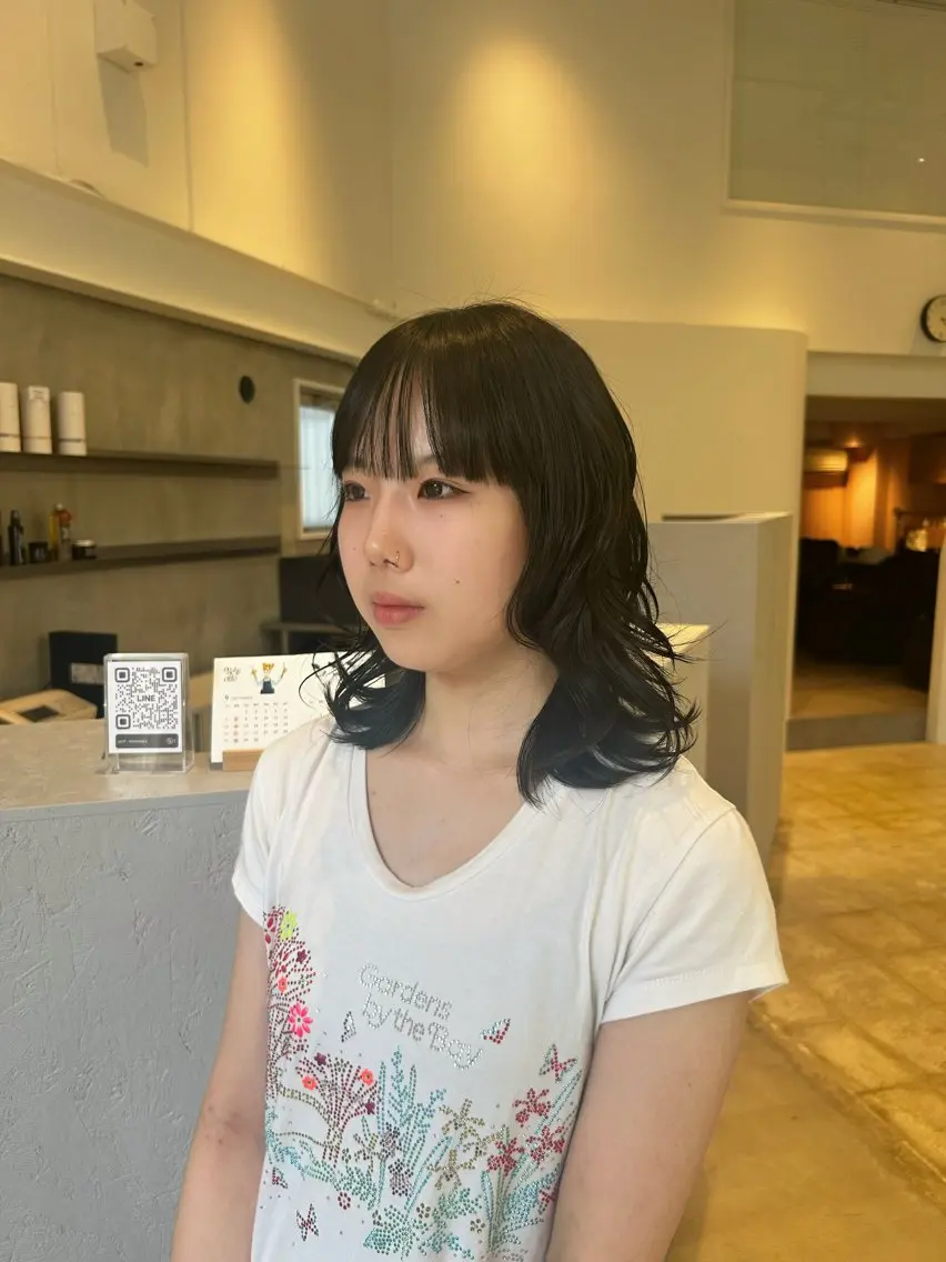 ミディアム カラー enif るいのヘアスタイル