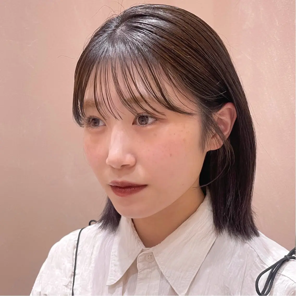ミディアム カラー 縮毛矯正 レイヤー/柔らか 透明感カラー/ゆきなのヘアスタイル
