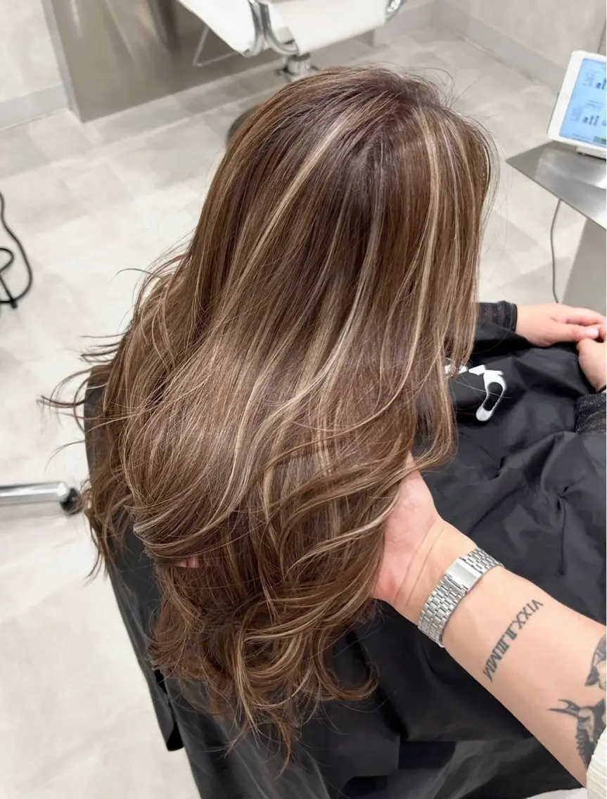 ロング カラー ハイライトカラー 外国人風カラー ハイライト レイヤーカット ヘアカラー ✨ハイライト/海外 ヘア/Ryoto✨のヘアスタイル