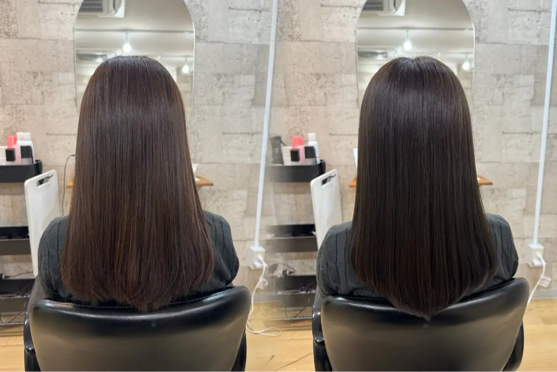 ミディアム カット ヘアカラー トリートメント Garden 浅草蔵前のヘアスタイル