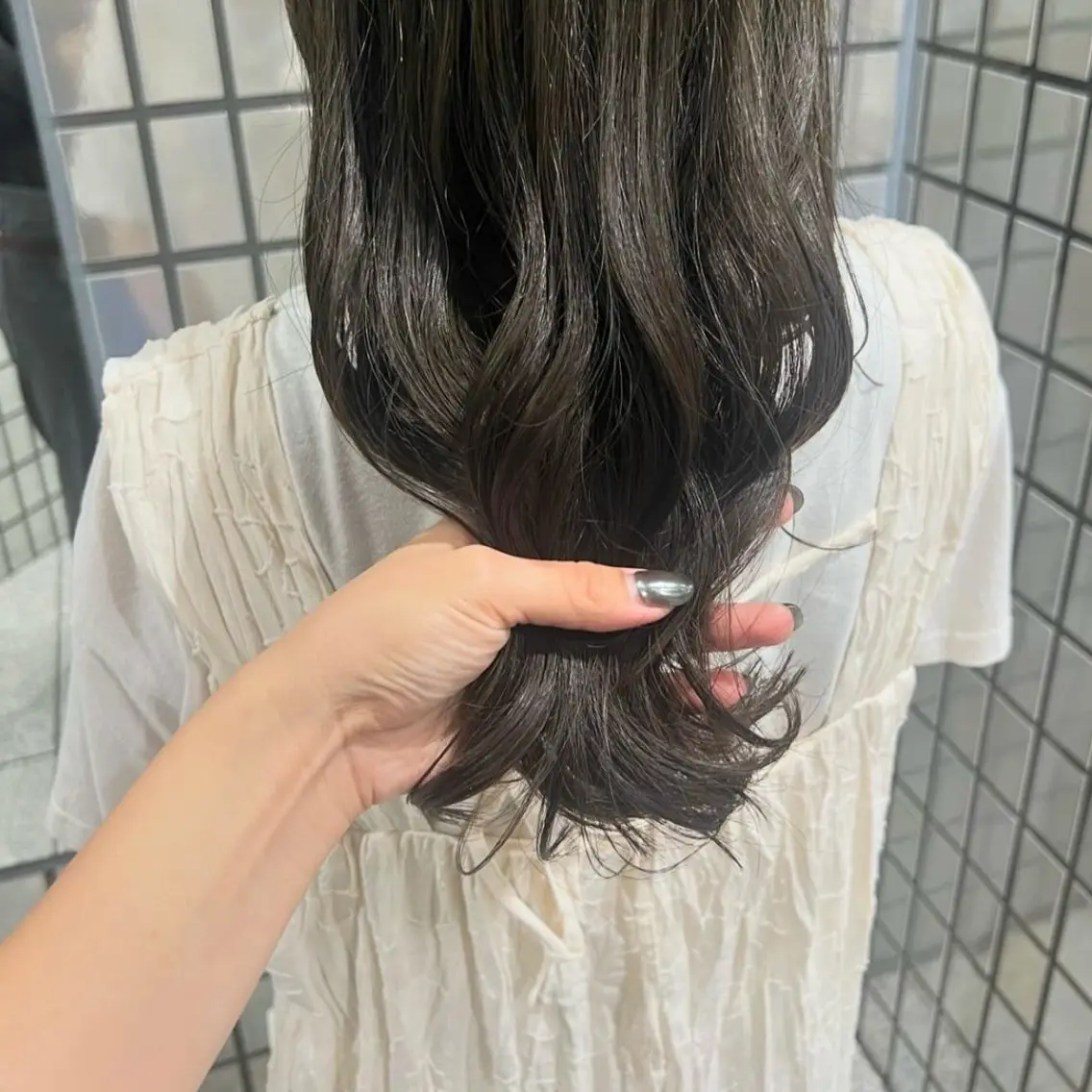 ミディアム カラー カット ヘアカラー トリートメント akane/オリーブ /ボブパーマのヘアスタイル