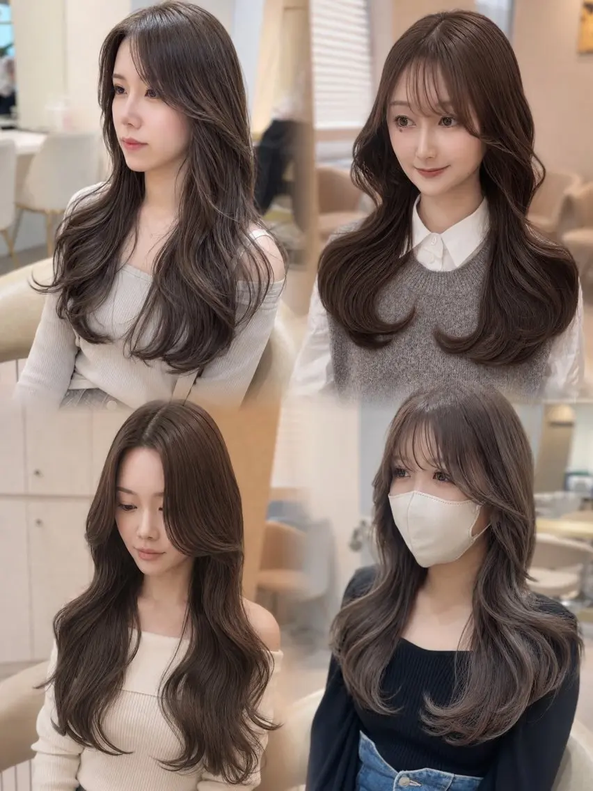 ロング カラー カット ヘアカラー トリートメント Akane レイヤー/艶カラーのヘアスタイル