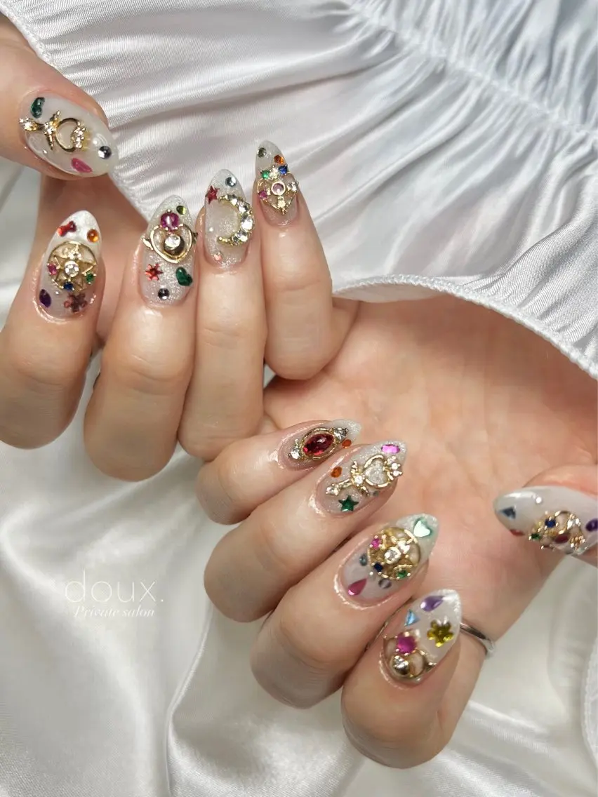 ネイル マグネットネイル 冬ネイル クリスマス doux. nailのネイルデザイン