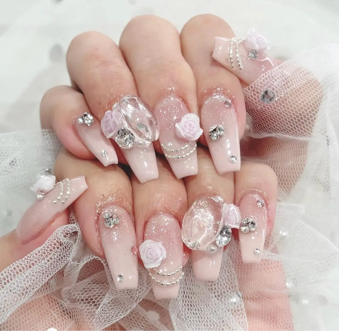 ネイル 長さ出し Mi nailsのネイルデザイン