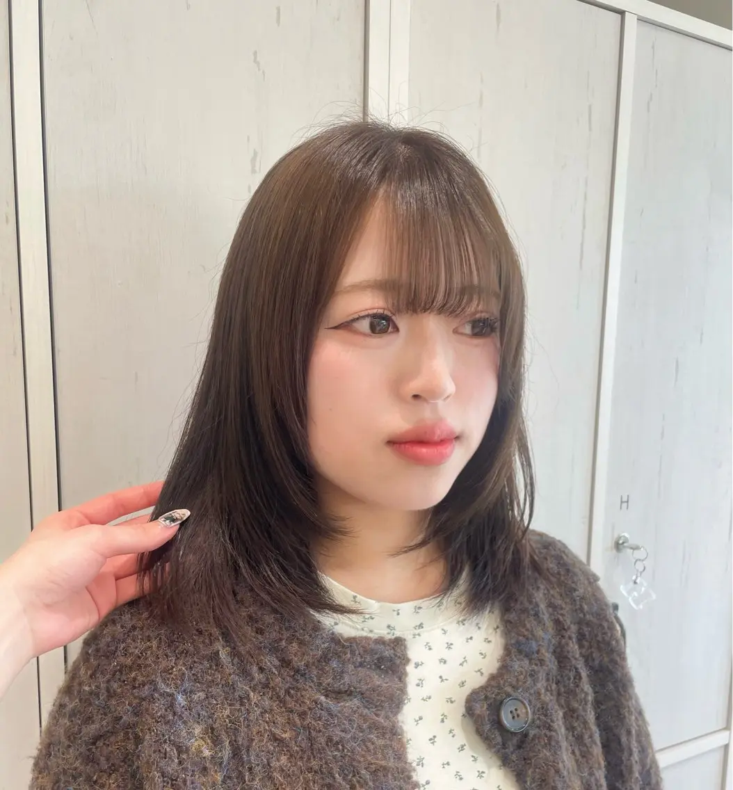 ミディアム カラー ヘアカラー momo/ハイトーン /透明感カラー🎀のヘアスタイル