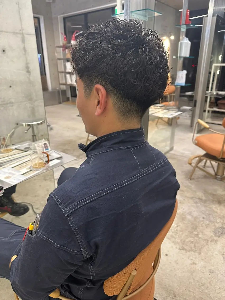 ショート パーマ メンズ カット パーマ SLOW🫧 ルナ🫧のヘアスタイル