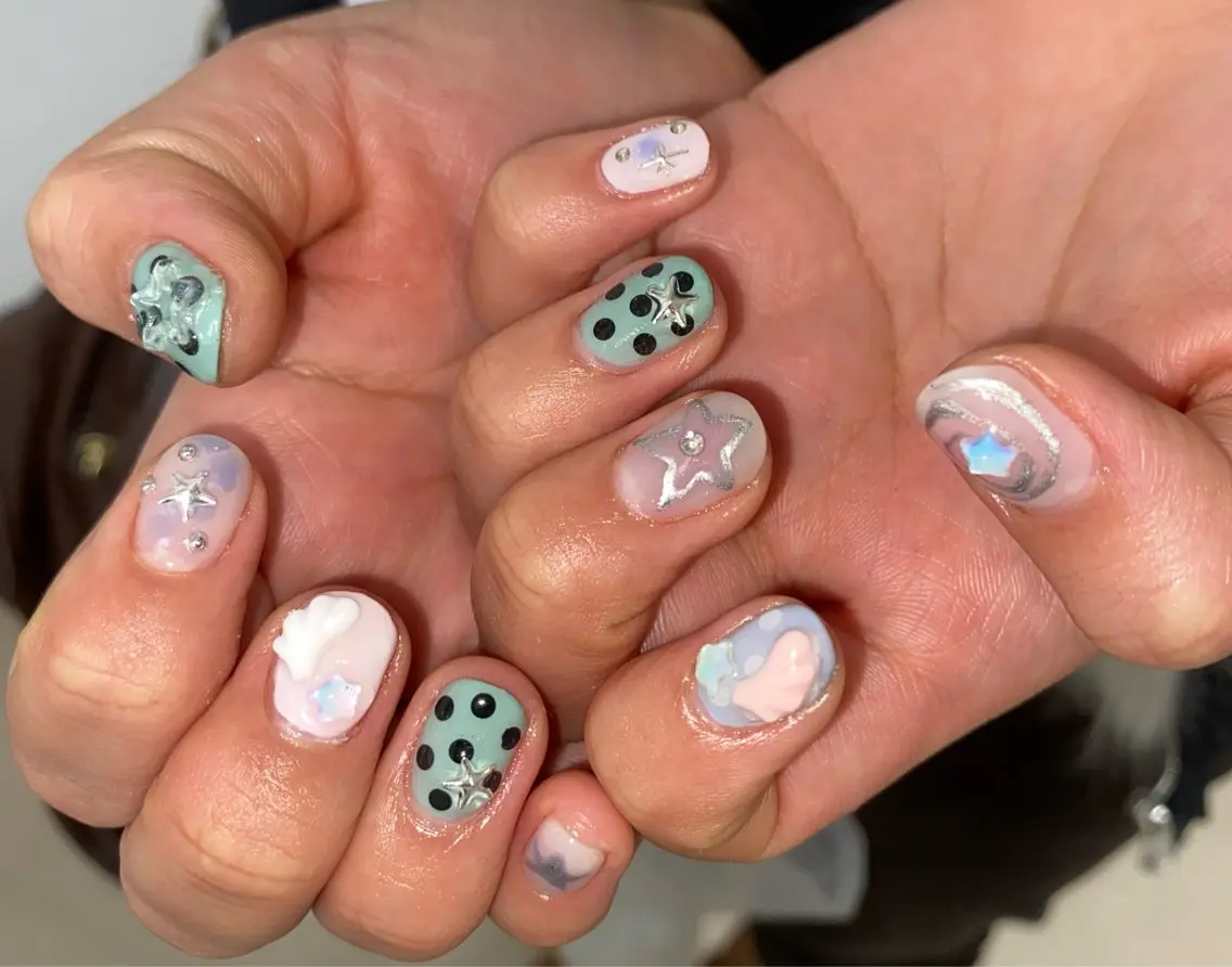 メンズ ネイル ✨akari✨千葉駅 自爪育成メンズネイルのネイルデザイン