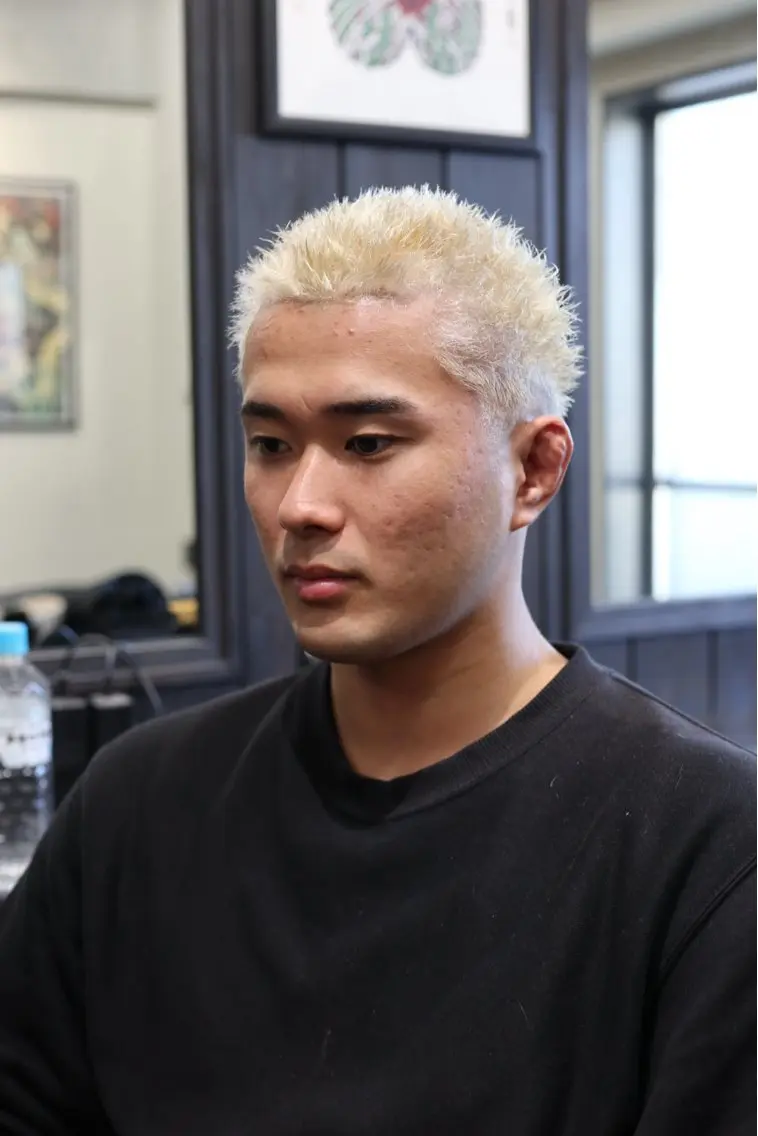 ショート カラー パーマ メンズ カット ヘアカラー パーマ 💈メンズ/パーマ 💈中目黒/谷のヘアスタイル