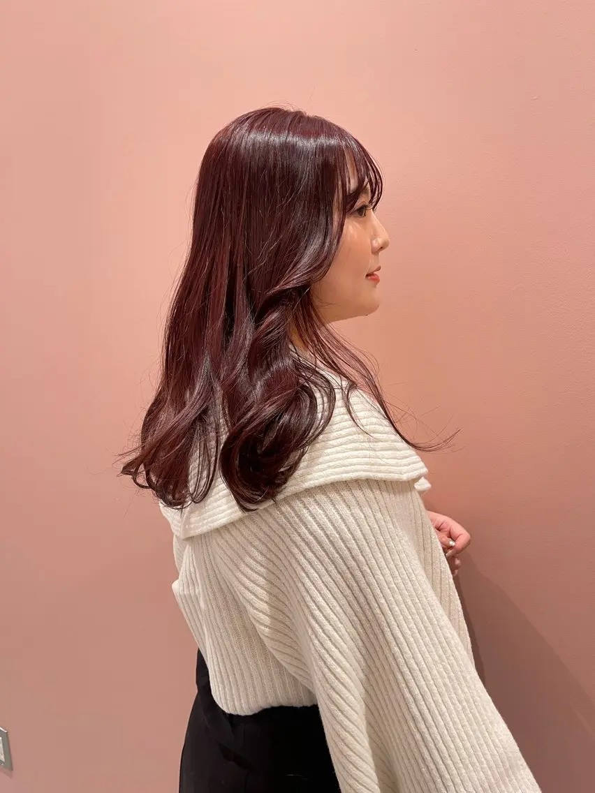 セミロング カラー ヘアカラー トリートメント ヘアセット 🫧髪質改善/縮毛 矯正/RIKOのヘアスタイル