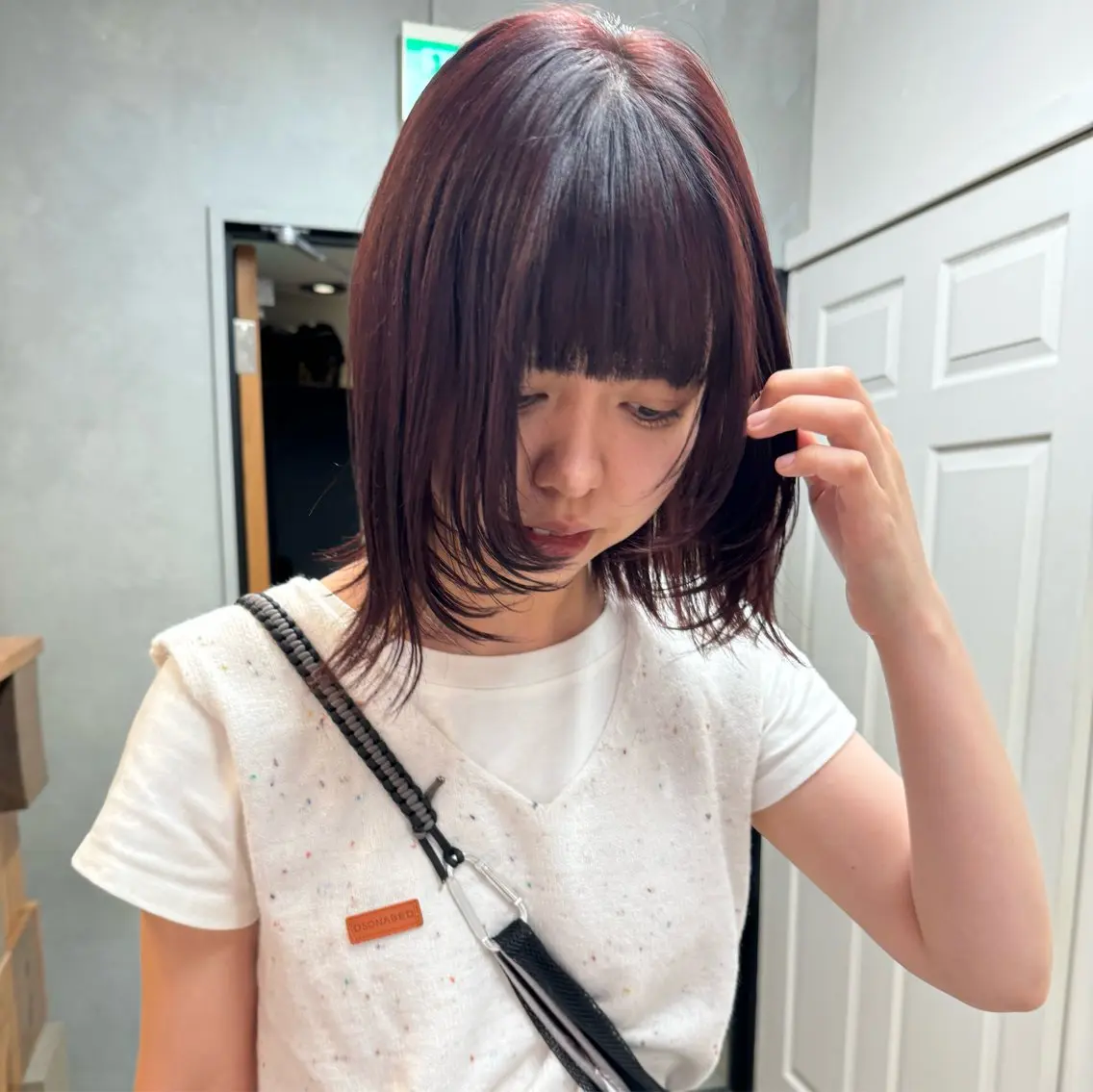 カラー ブリーチ ボルドーカラー ヘアカラー 透明感カラー ☆akoのヘアスタイル