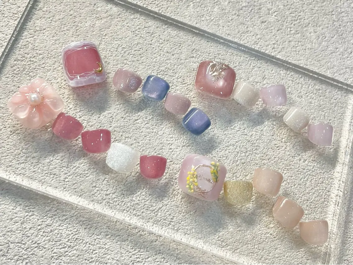 【フットジェル⭐️定額Art】 甘皮ケア込🎀初回オフ無料の写真