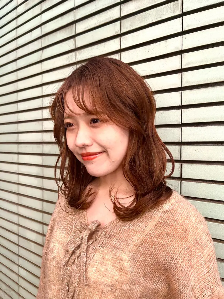 セミロング カラー カット ヘアカラー ルーツカラー/ デザインカラー/井川のヘアスタイル